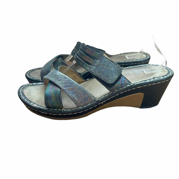 Alegria Sandals Leila Braidy  Rainbow Wedge Heel - Picture 2 of 9